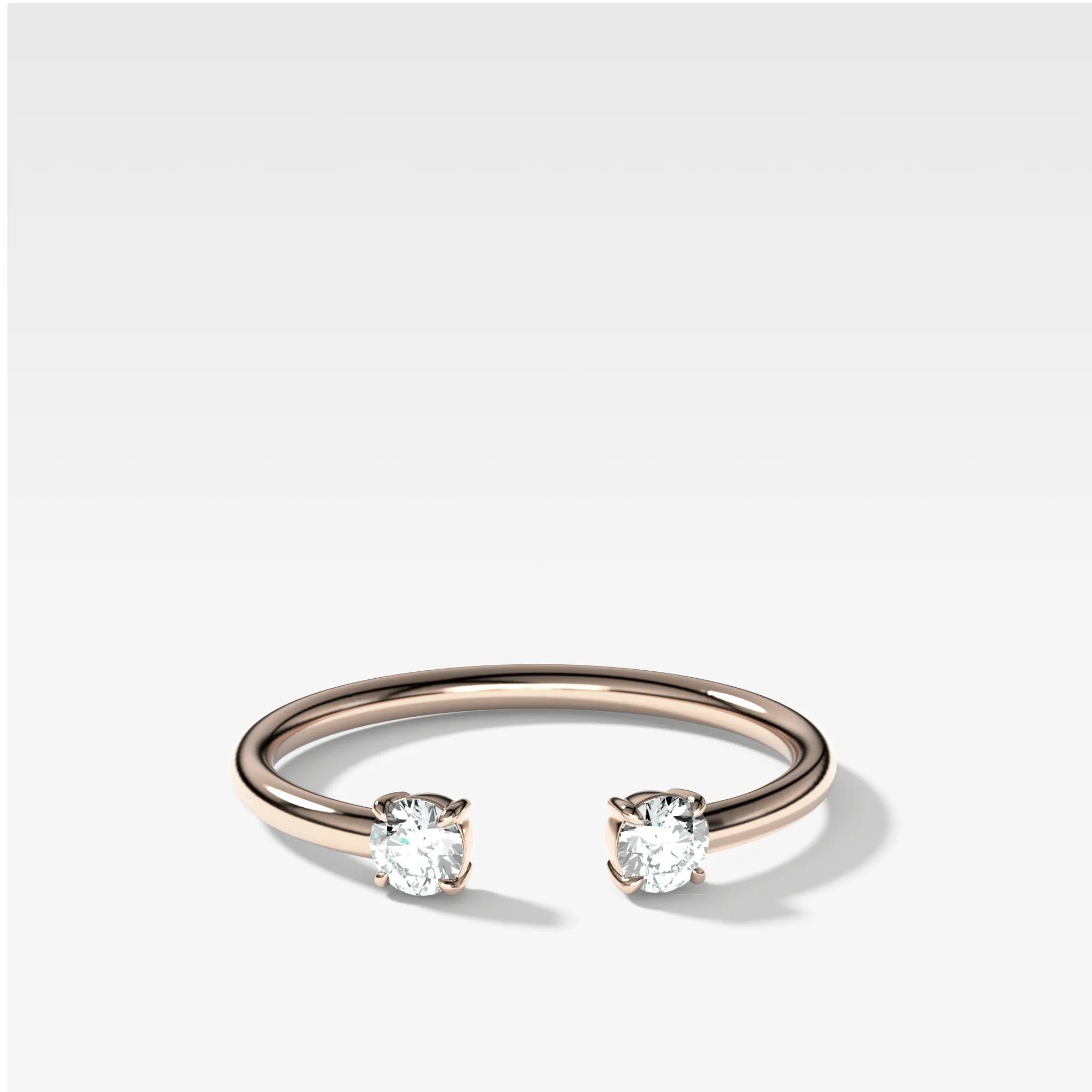 Claw Diamond Band: Negative Space Ring