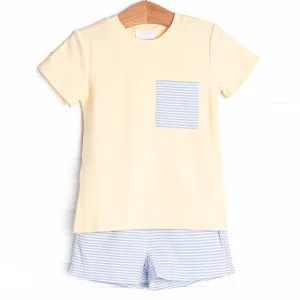 Coleman Pima Short Set, Yellow