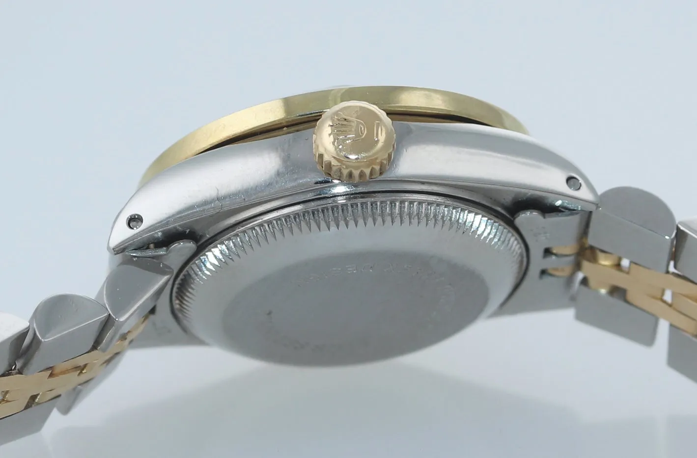 Copy of Ladies Rolex DateJust 26mm 69173 Two Tone Gold Steel Diamond MOP Dial Watch Box