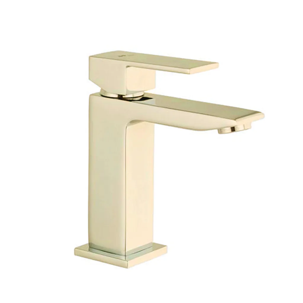 Cubic Bathroom Faucet - Single Hole - 6" Brass/Gold - Last Unit Special Offer