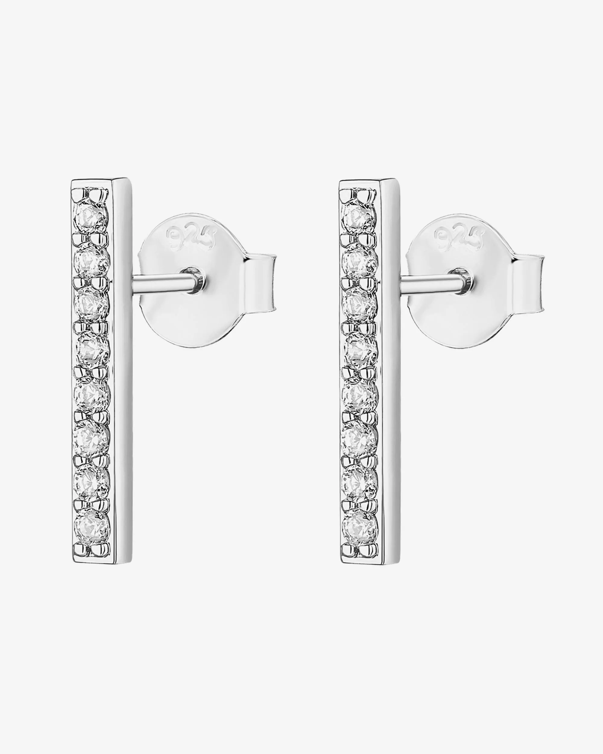 Cubic Zirconia Bar Studs