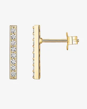 Cubic Zirconia Bar Studs