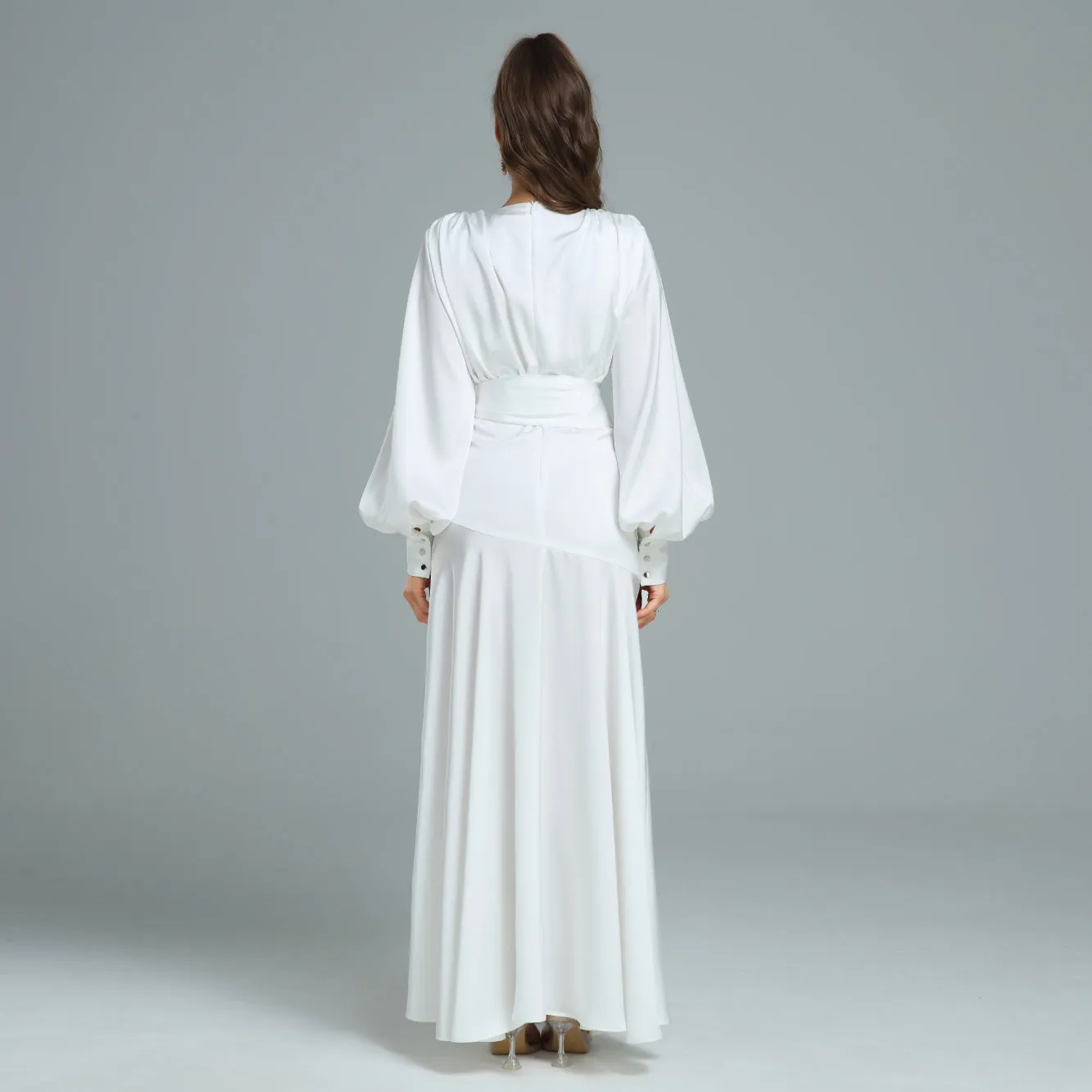 Deep V Diamante Embellished Maxi Dress