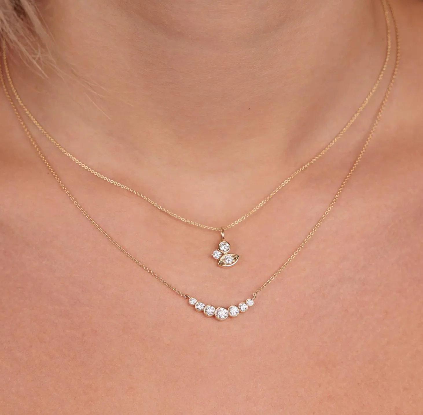 Diamond Cluster Necklace