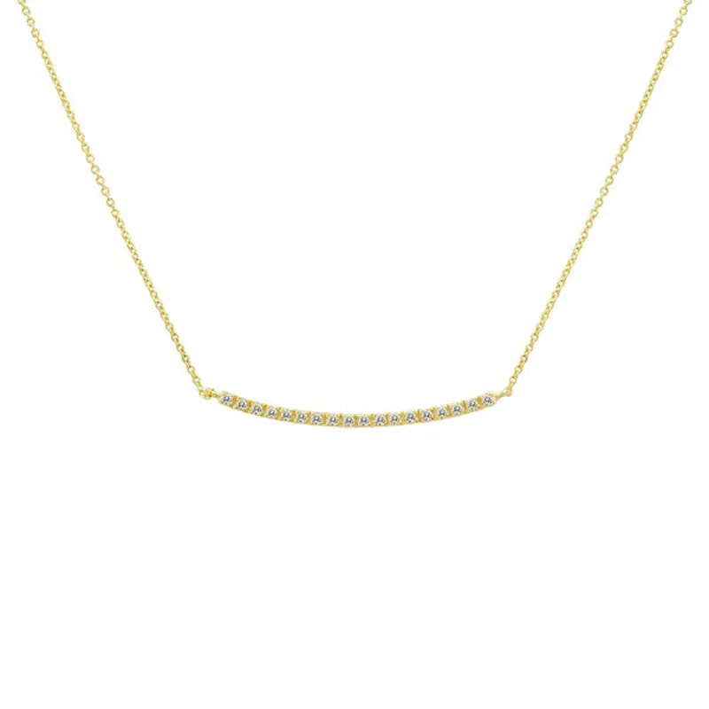 Diamond Encrusted Bar Necklace