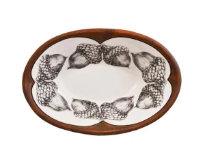 Double Acorn Large Serving Dish