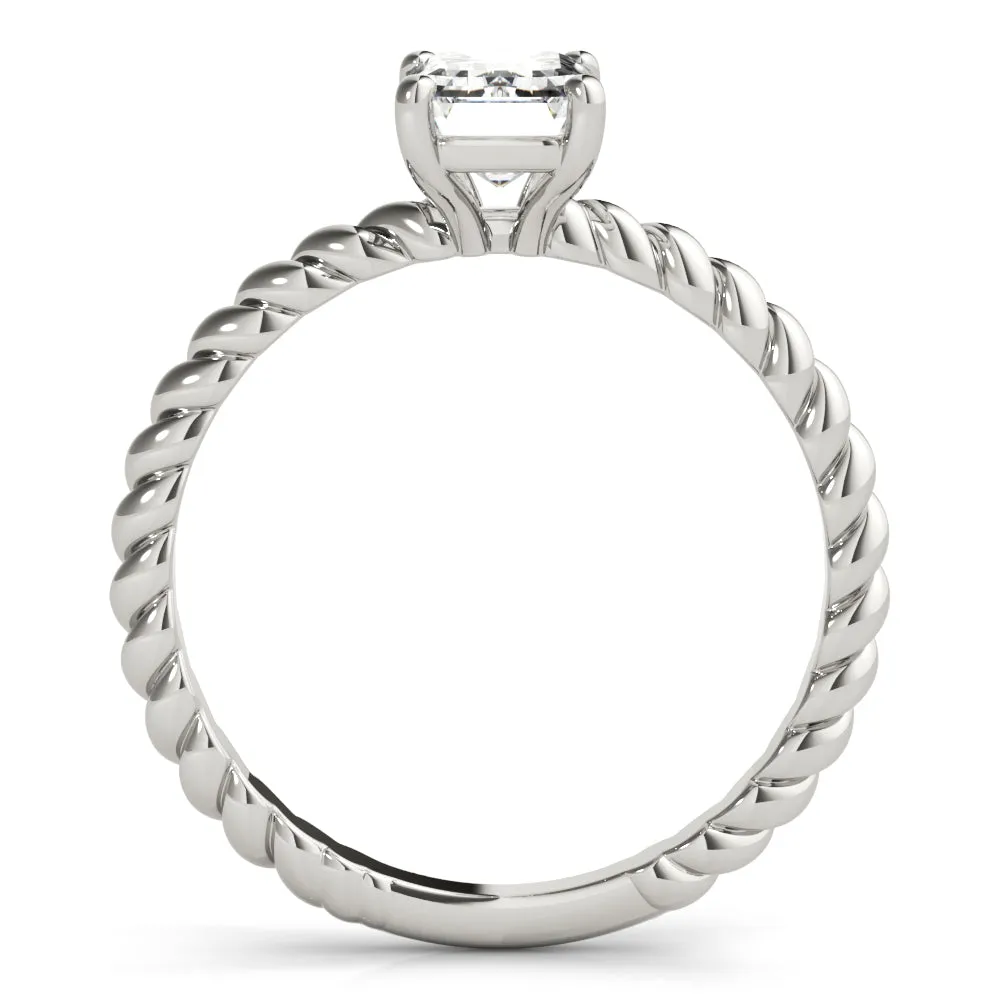Eleanor Emerald Diamond Solitaire Engagement Ring