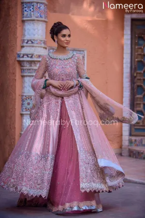 Elegant Bridal Dress Sharara Gown Pakistani #BS549