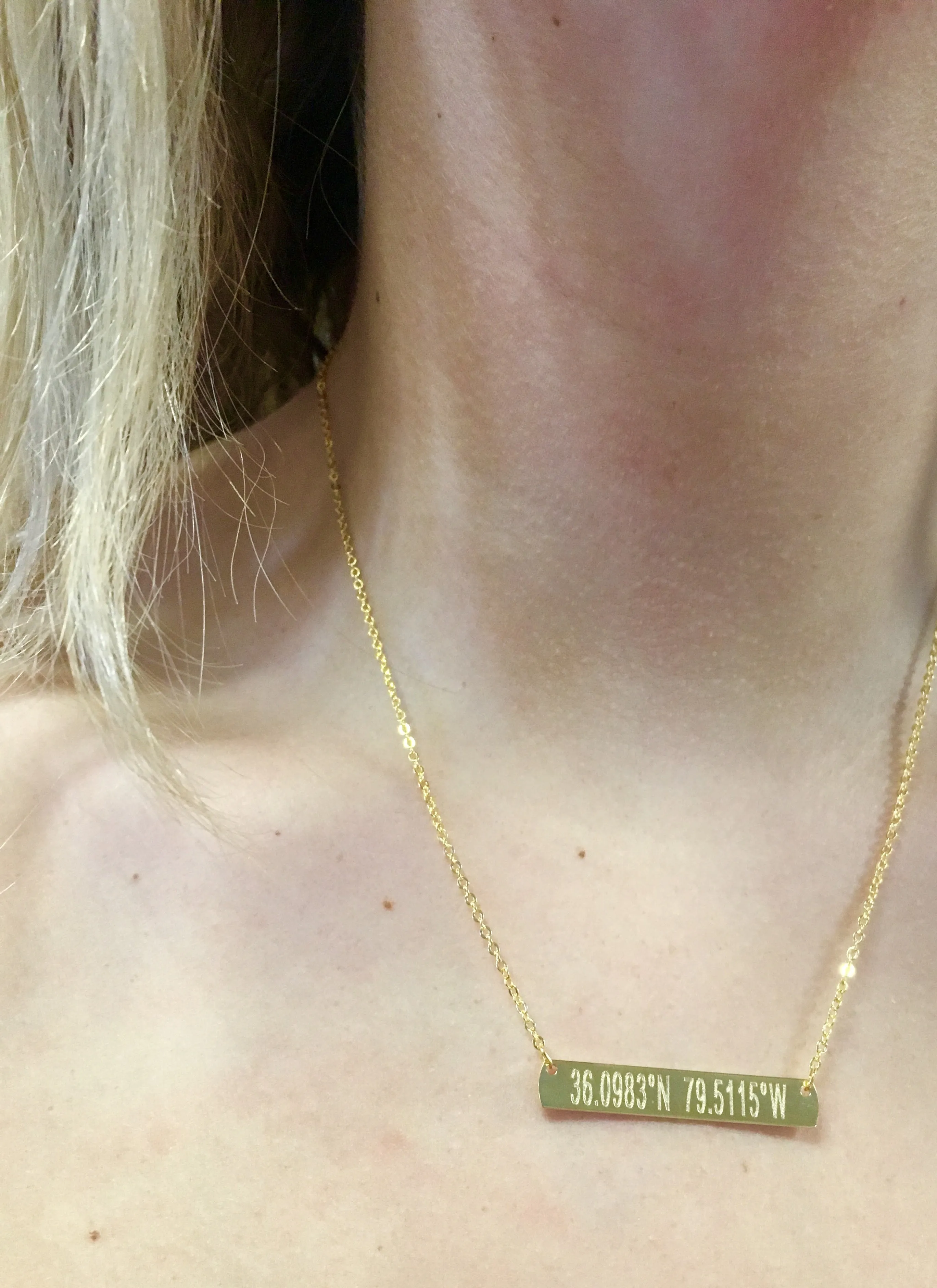 Elon Coordinates Bar Necklace - SALE