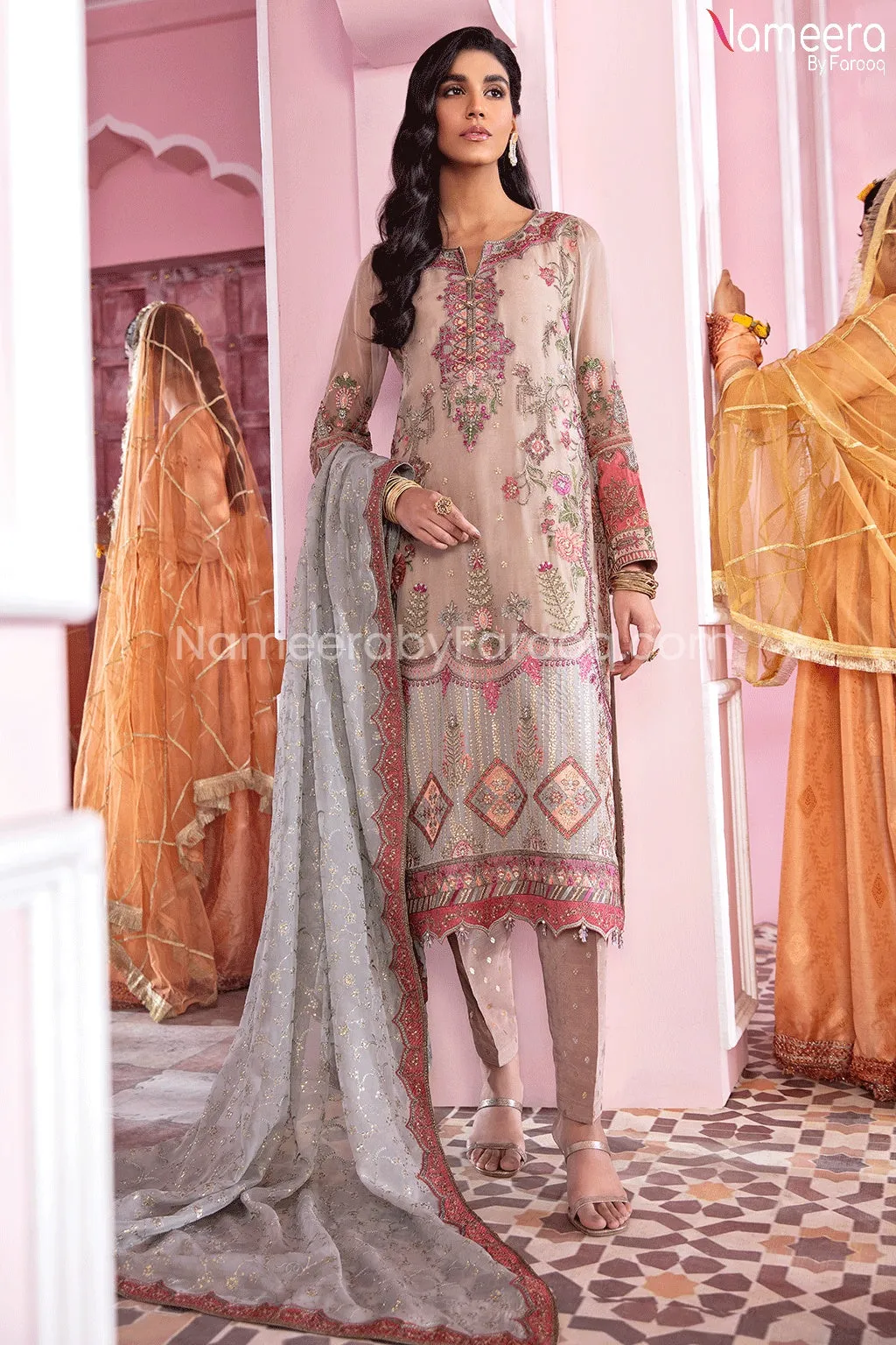 Embroidered Pakistani Gharara Dress for Eid 2021 #PR201