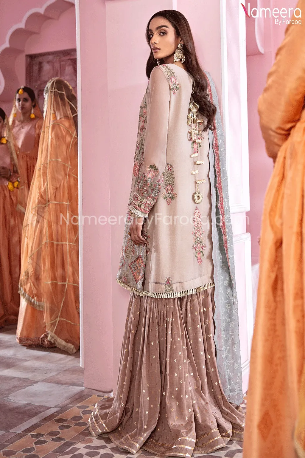 Embroidered Pakistani Gharara Dress for Eid 2021 #PR201