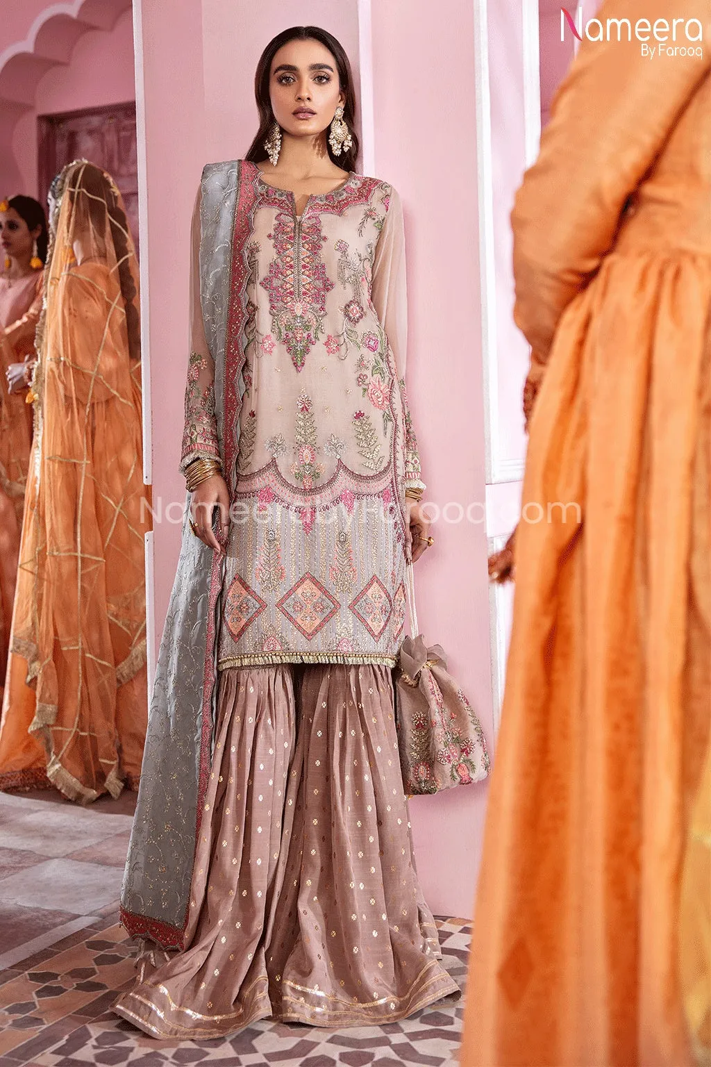 Embroidered Pakistani Gharara Dress for Eid 2021 #PR201