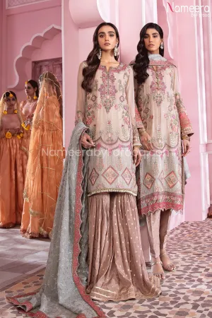 Embroidered Pakistani Gharara Dress for Eid 2021 #PR201