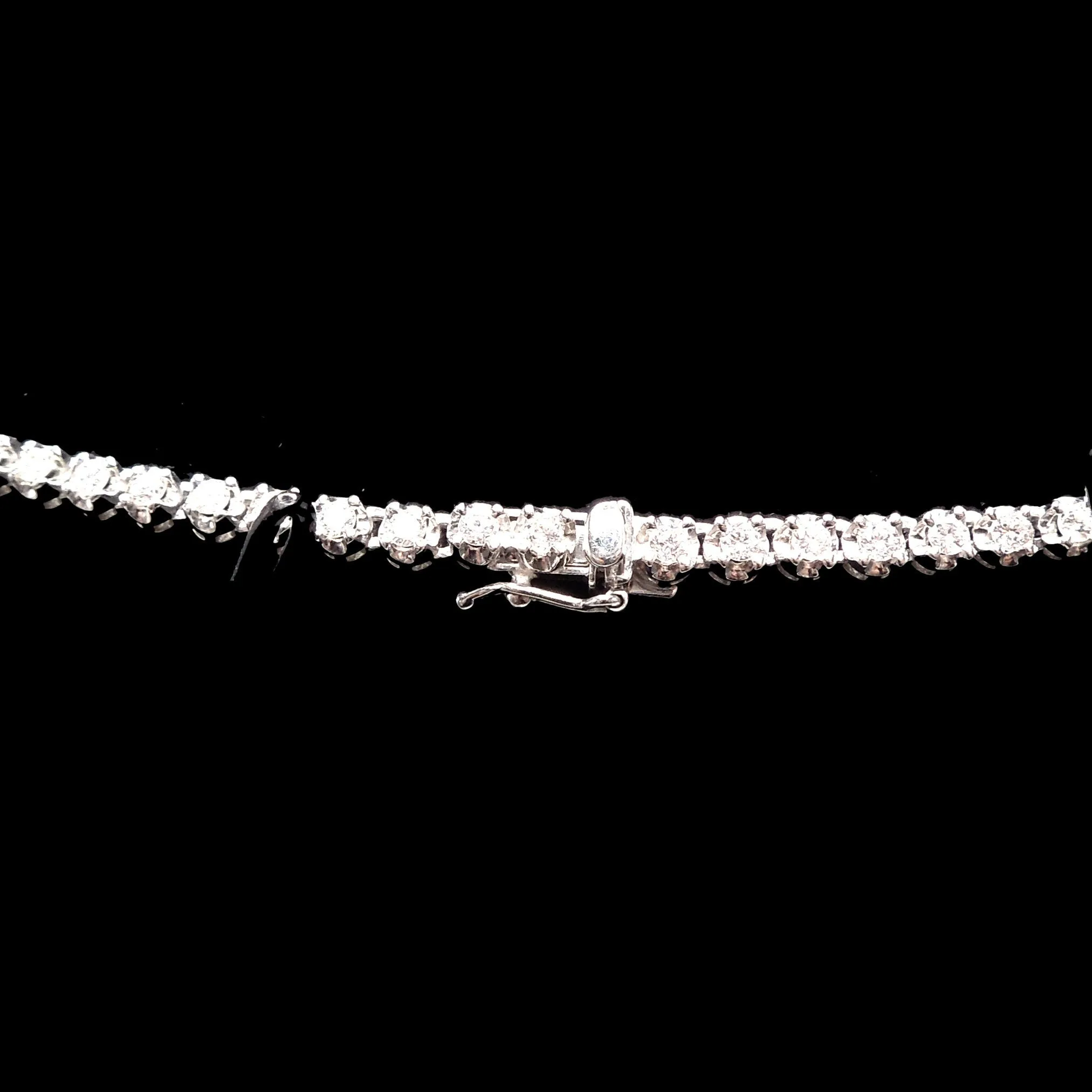 Estate 5.00ct Diamond and Platinum Tennis Line Necklace