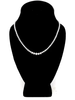 Estate 5.00ct Diamond and Platinum Tennis Line Necklace