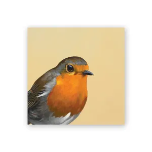 European Robin 4x4 Wooden Panel