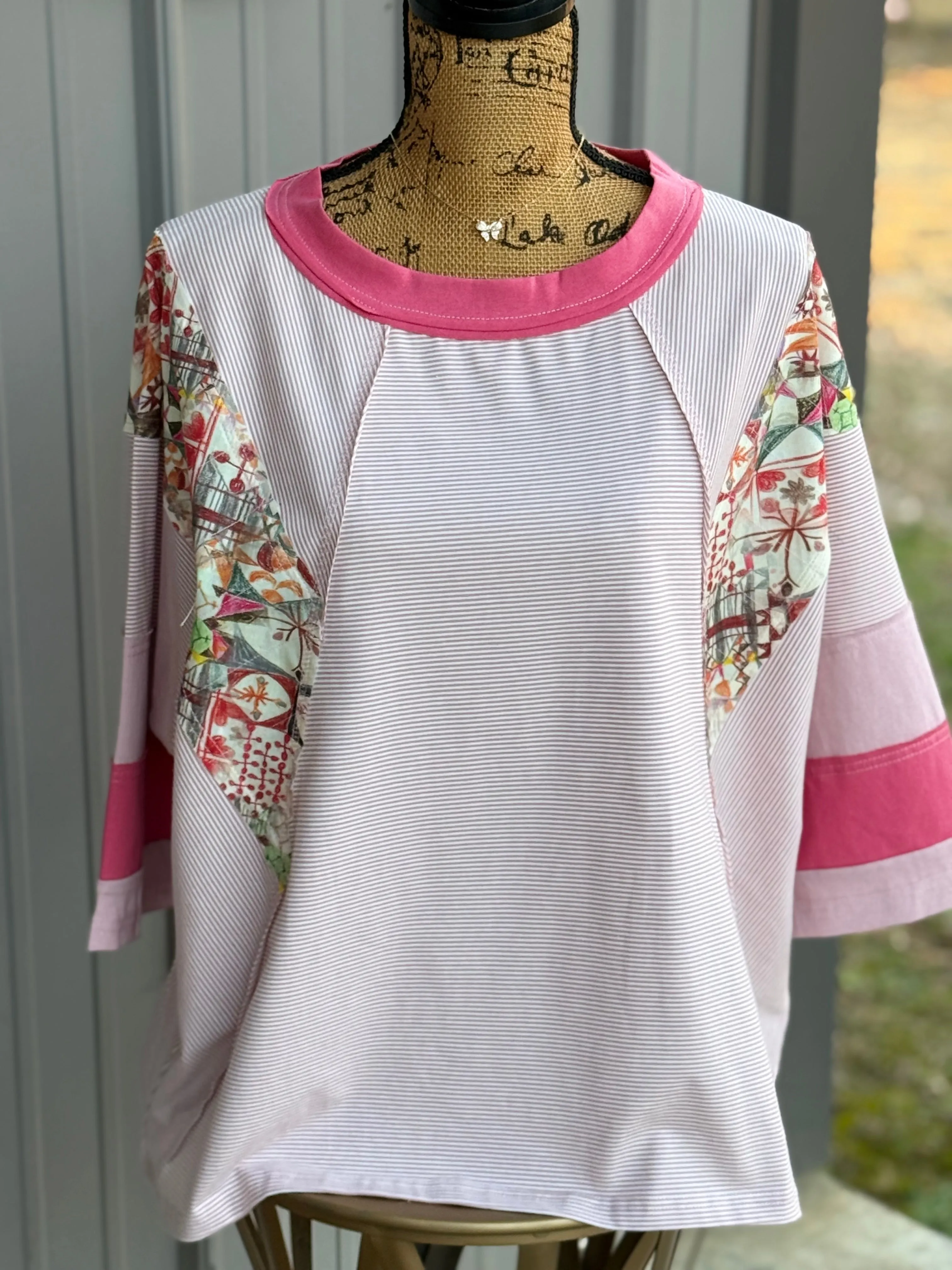 Eve Mixed Pattern Top