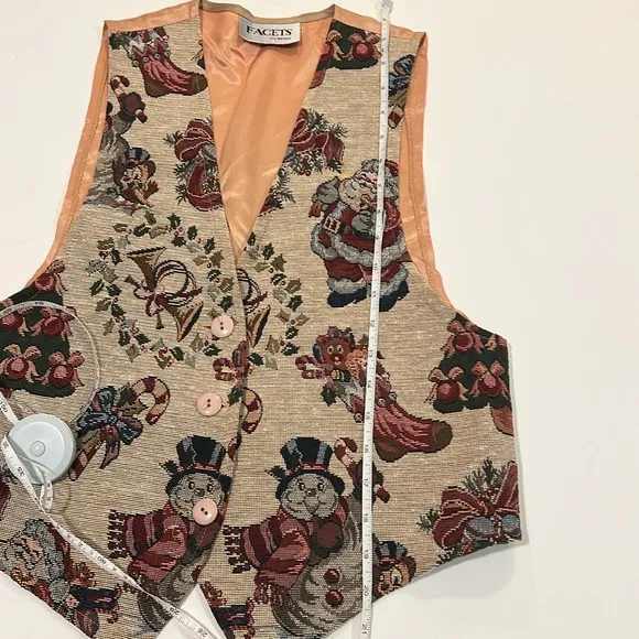 Facets - small, Christmas tapestry vest