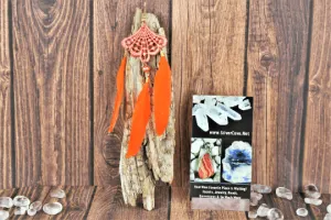 Feather Earrings (orange)
