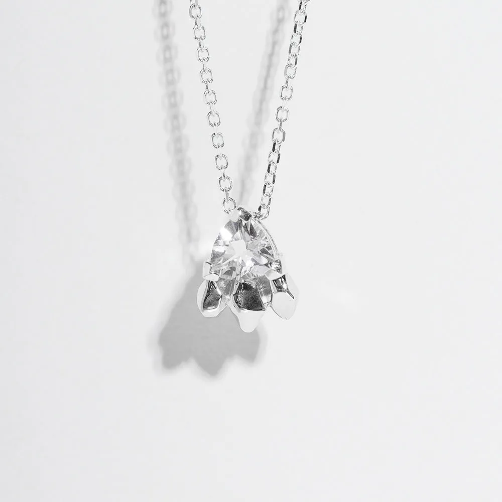 FEATHER SPEAR NECKLACE | 14K GOLD & HERKIMER DIAMOND