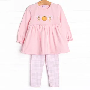 Festival Feast Applique Legging Set, Pink
