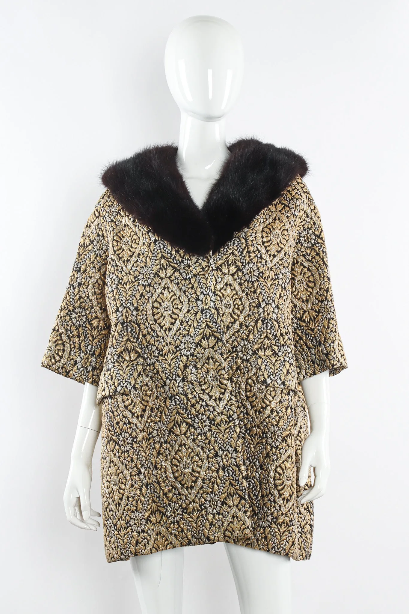 Fleur Foliage Brocade Peacoat