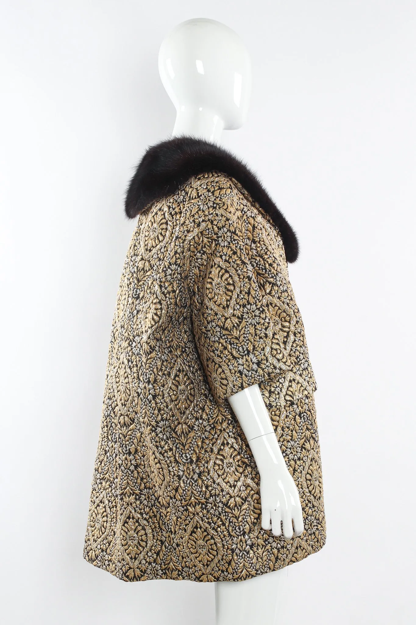 Fleur Foliage Brocade Peacoat