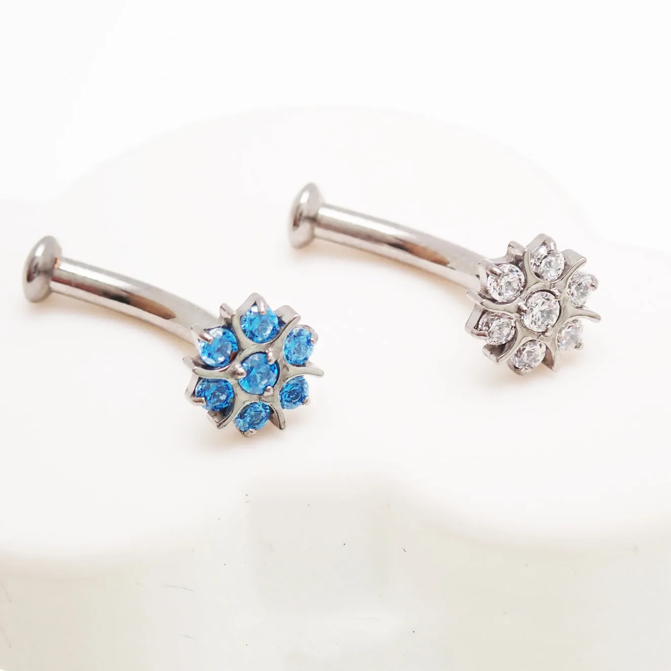 Floating Titanium Belly Bar Piercing 14g