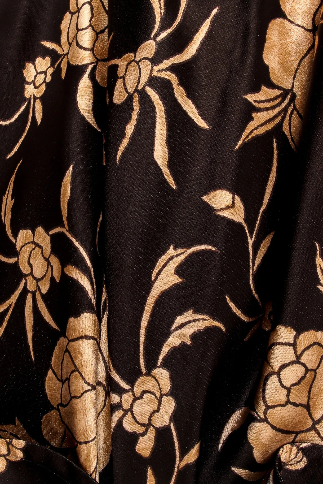 Floral Satin Smocked Waist Dress