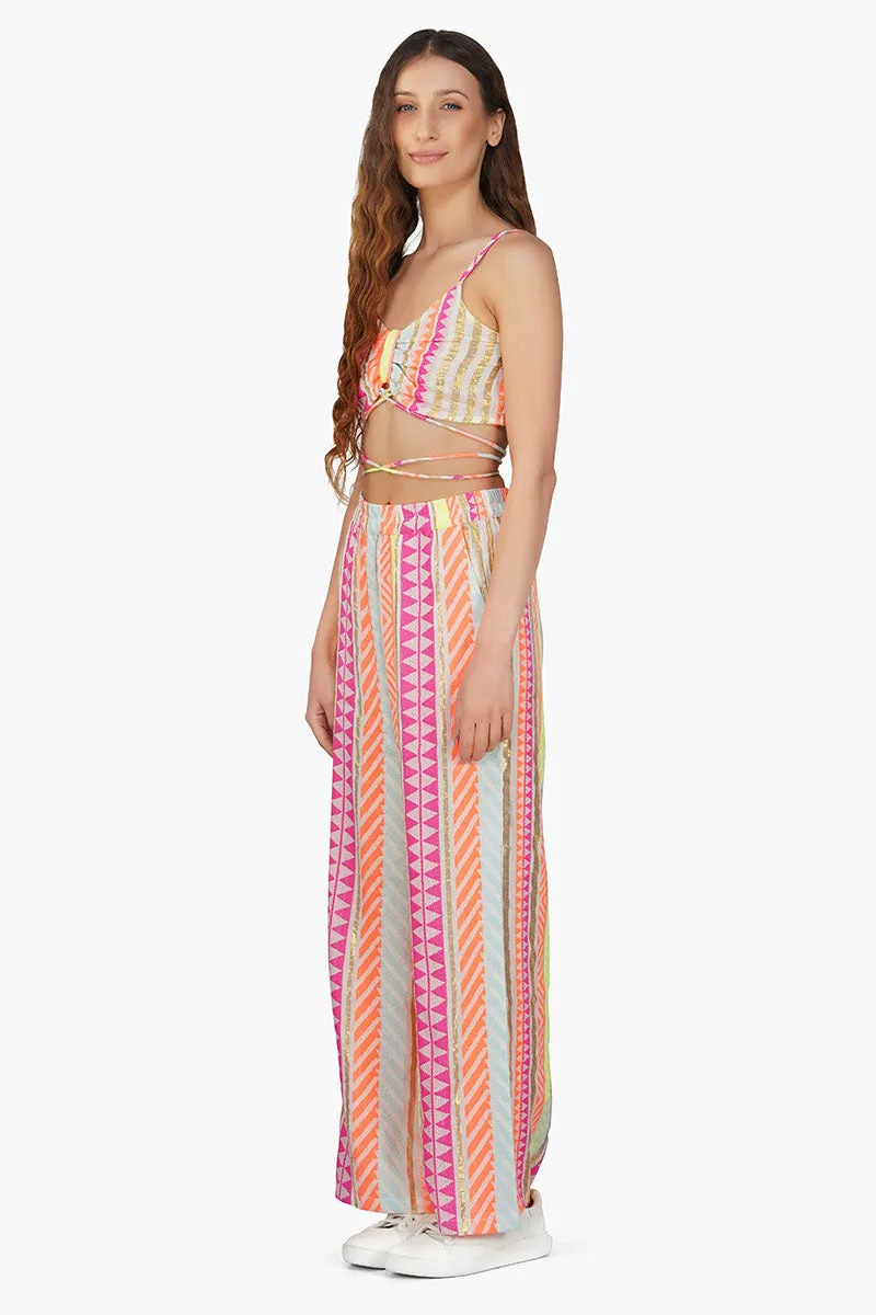 Fluorescent Striped Top