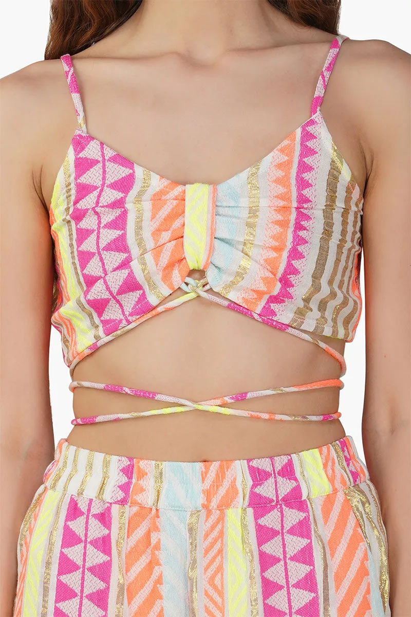 Fluorescent Striped Top