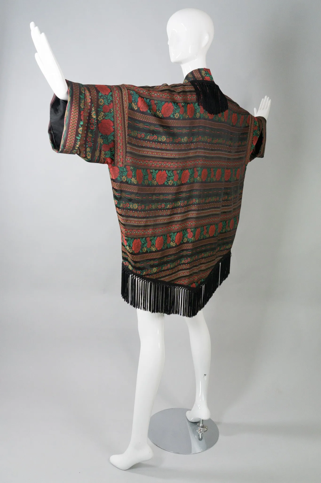 Fringed Rose Cocoon Jacket