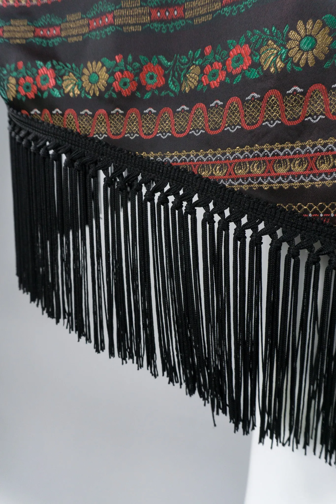 Fringed Rose Cocoon Jacket
