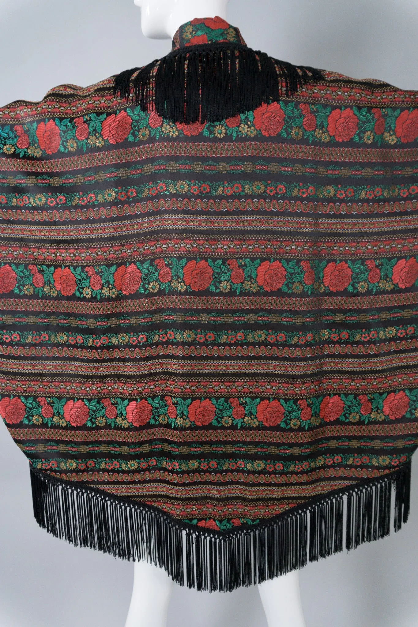 Fringed Rose Cocoon Jacket