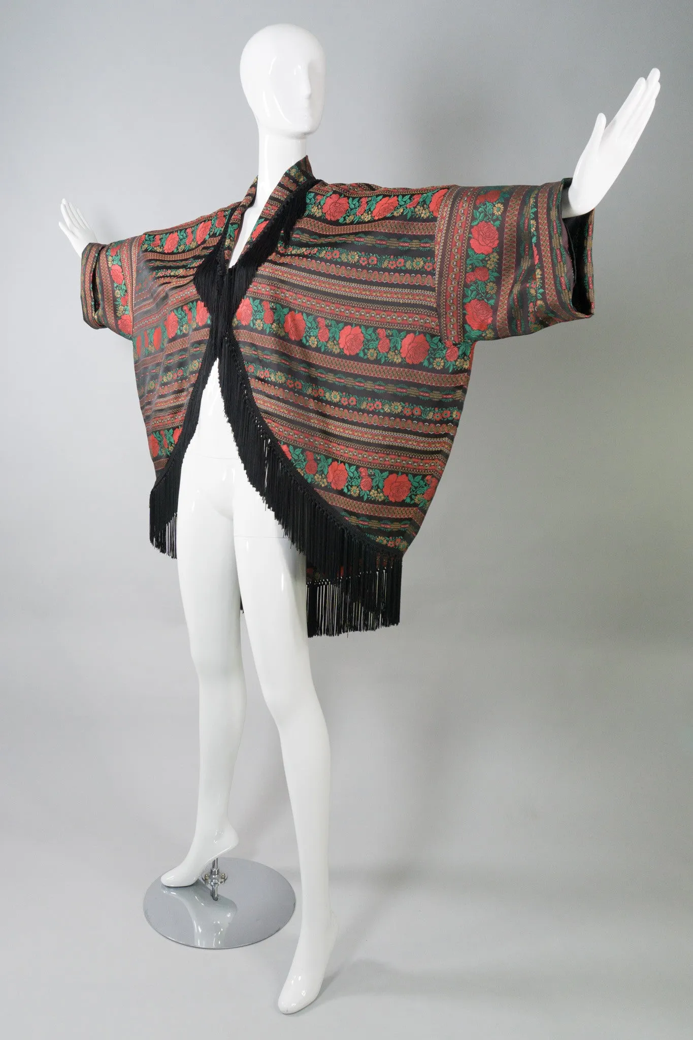 Fringed Rose Cocoon Jacket
