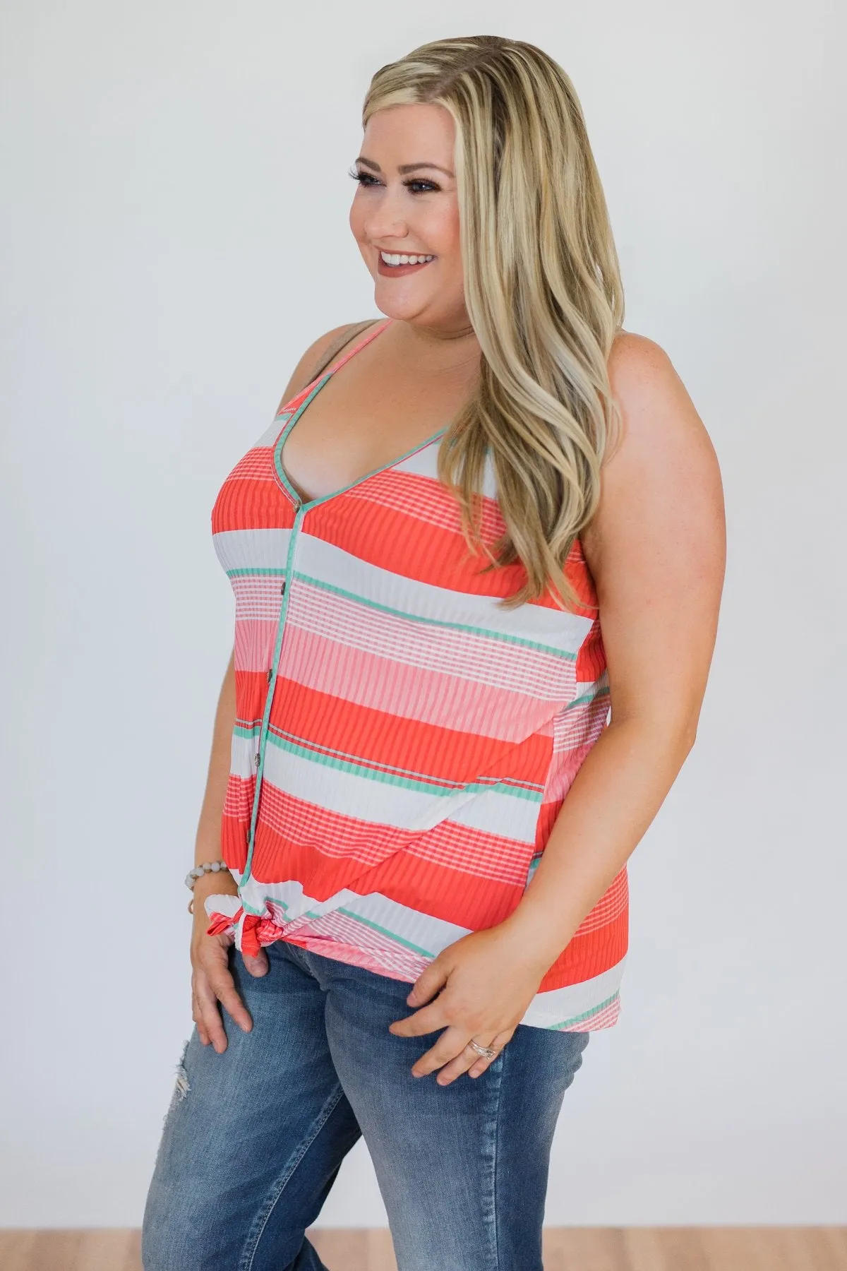 Fun in the Sun Striped Knot Top