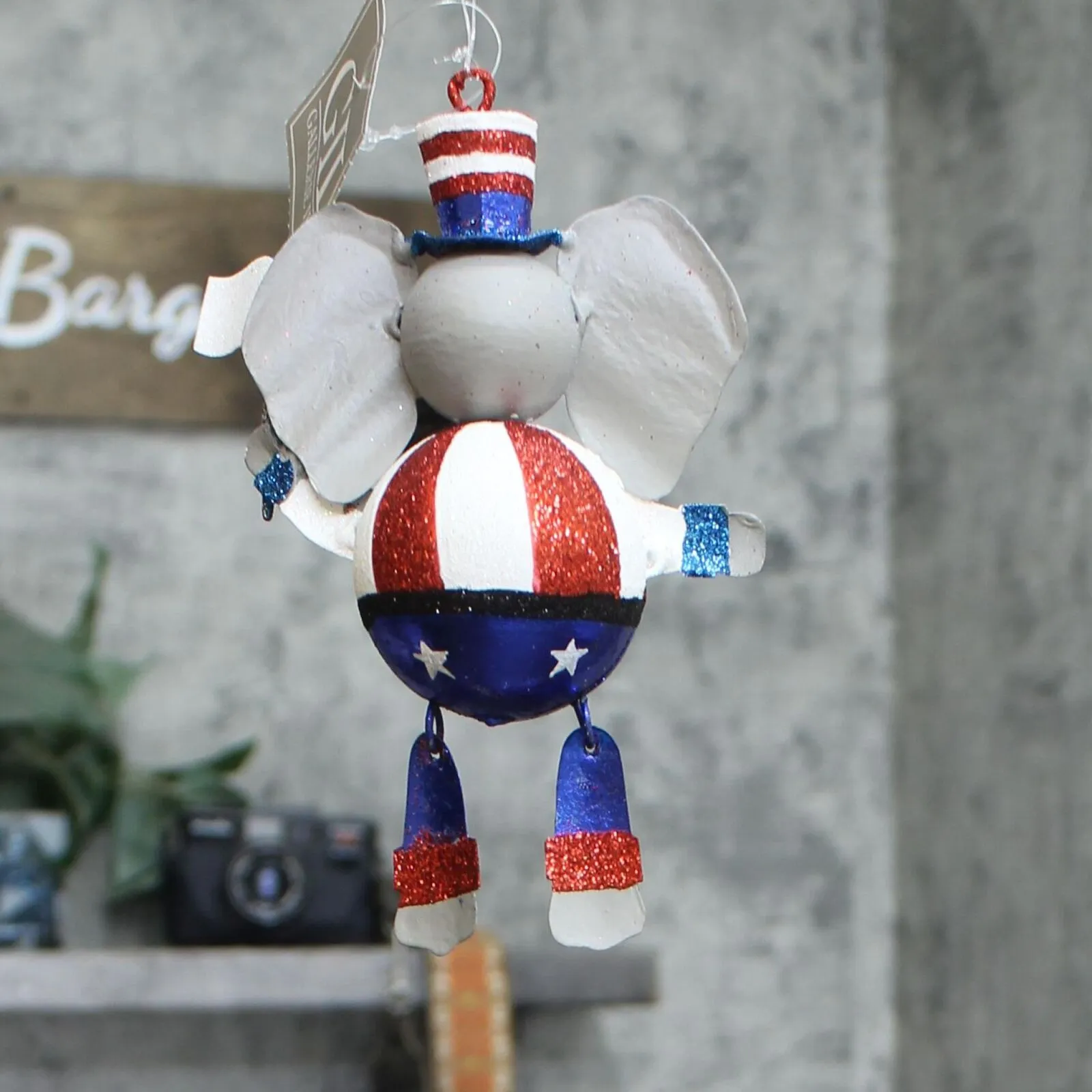 Gallerie II Republican Patriotic USA Elephant Ornament