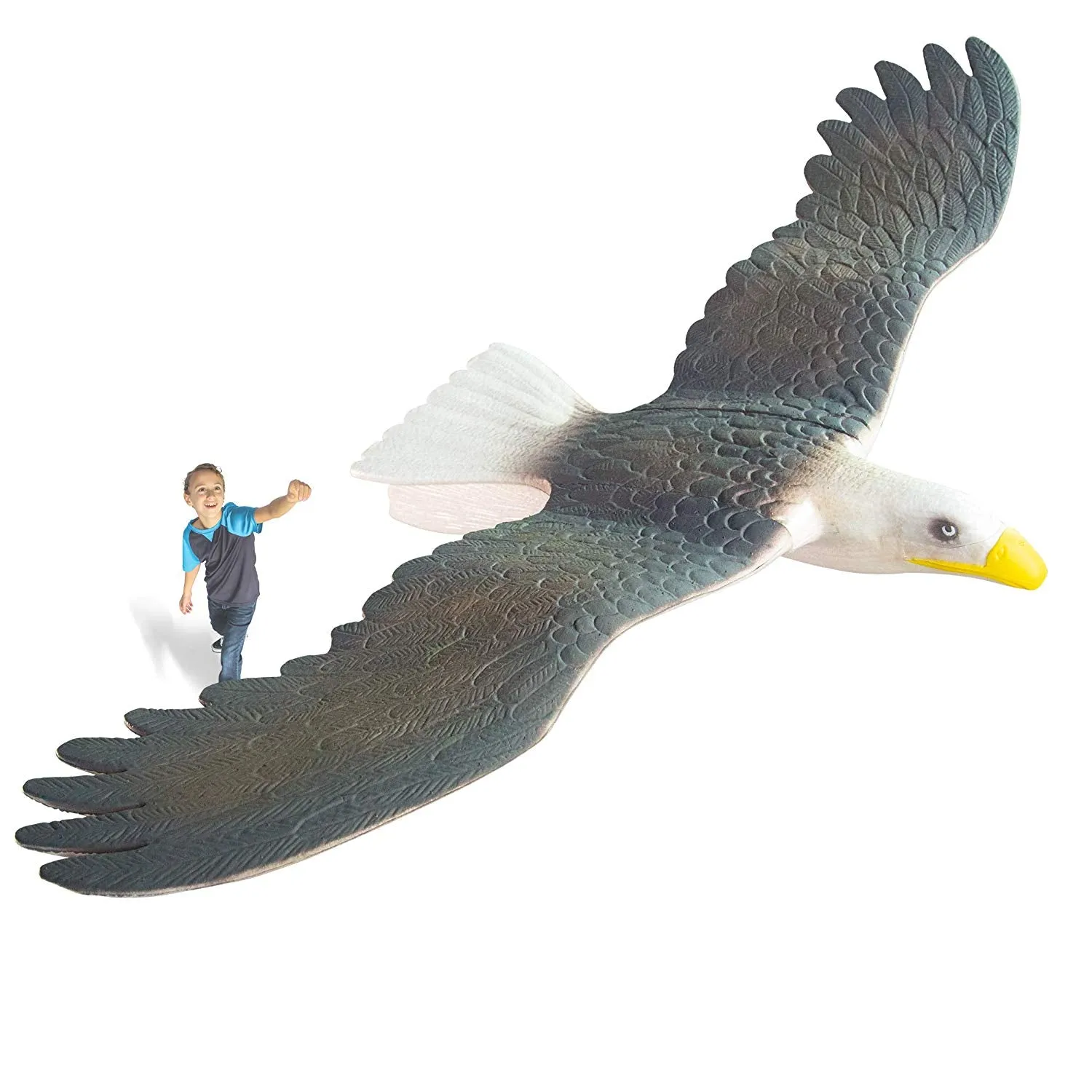 GeoGlide Giant Freedom EAGLE Realistic Soaring Bird Glider with 33" Wingspan