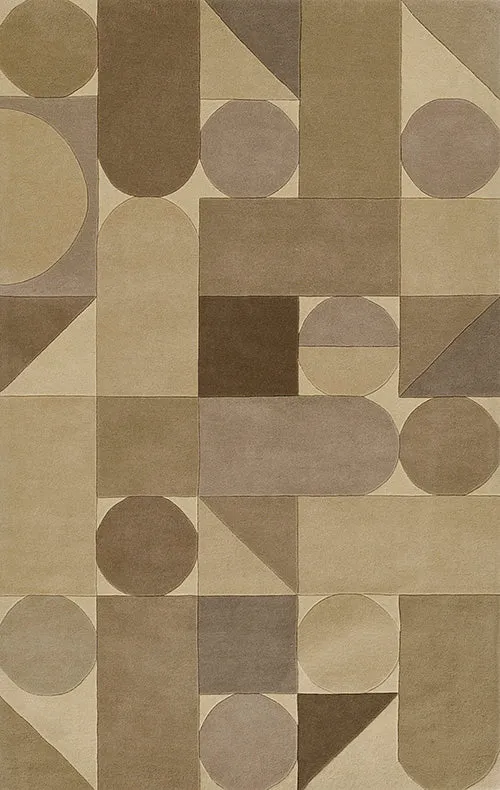 Geometric Color Wool Rug