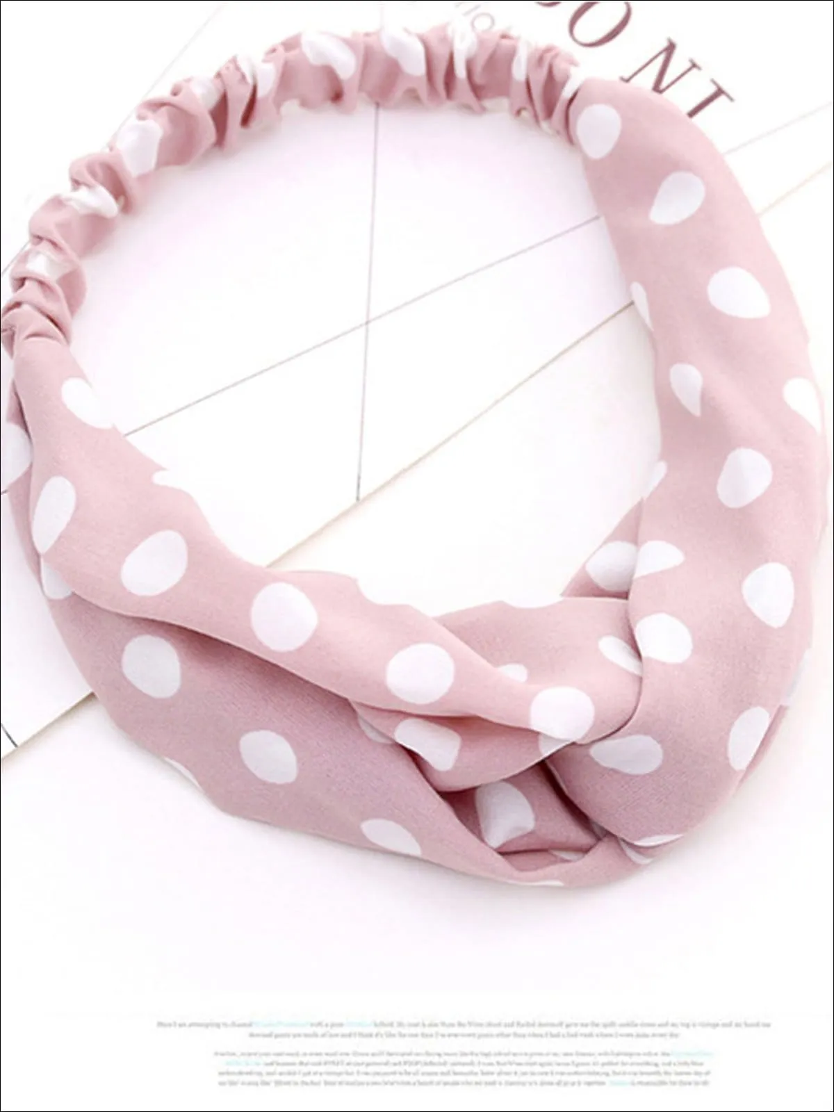 Girls Polka Dot Twisted Elastic Headband