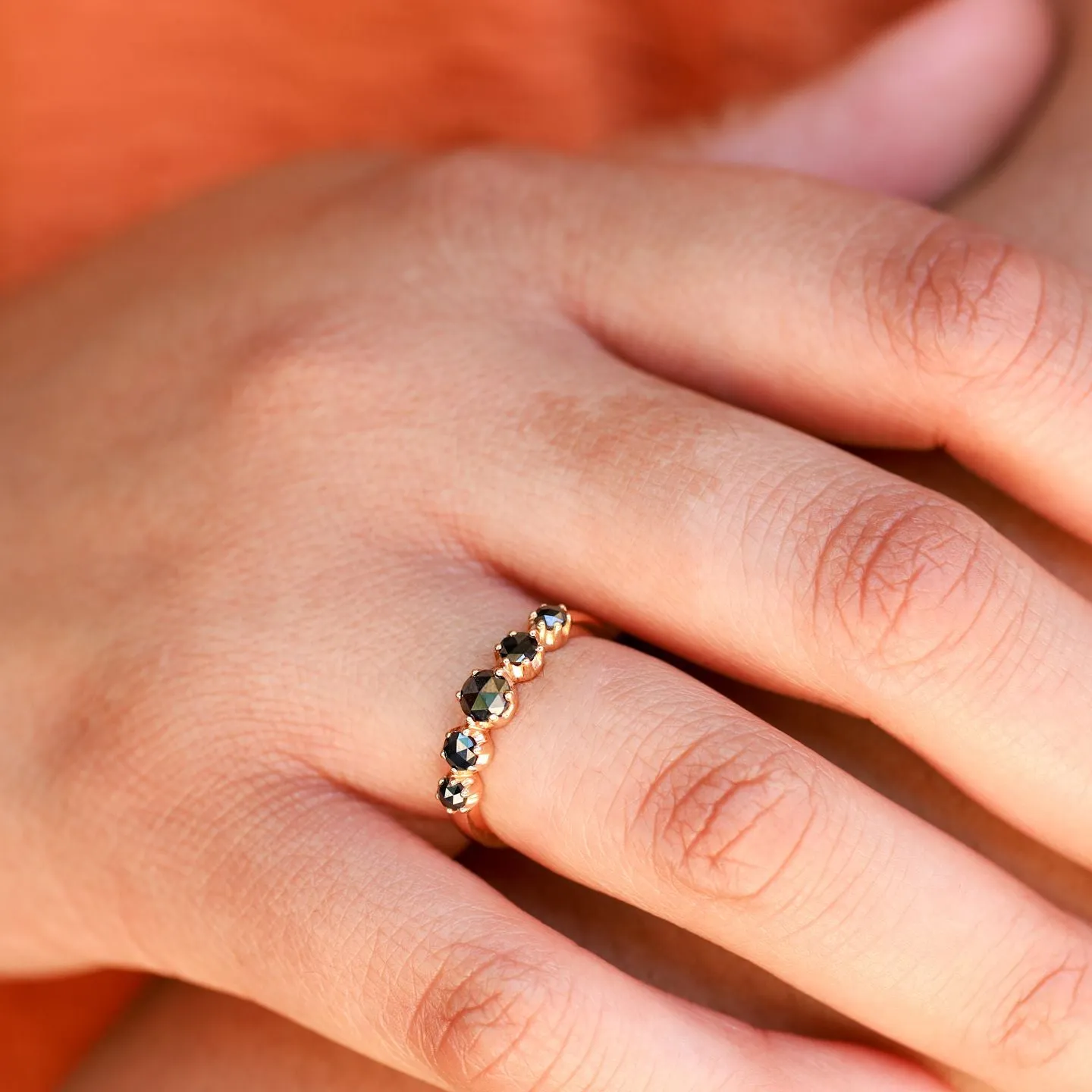 Giselle Black Rose Cut Diamond Ring
