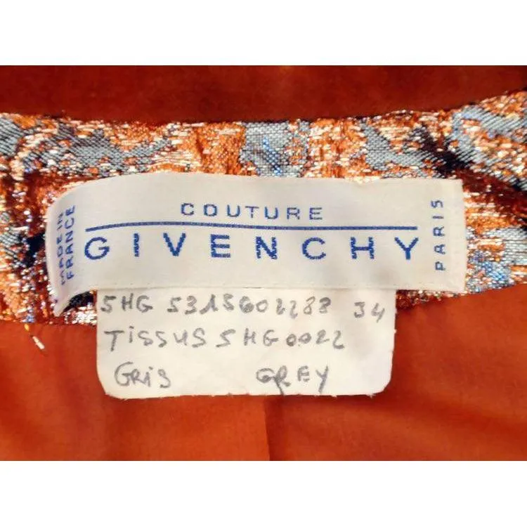 GIVENCHY Copper Suit with Velvet Trim | Size 4