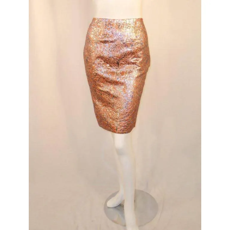 GIVENCHY Copper Suit with Velvet Trim | Size 4