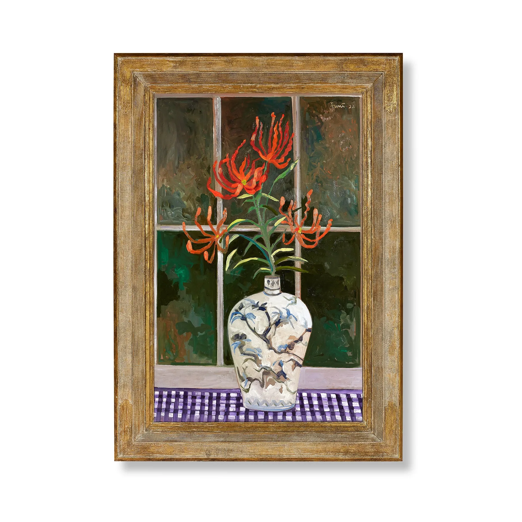 Gloriosa Lilies by John Funt, 2022 (49" x 35.5")