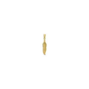 Golden Feather Pendant (14K)
