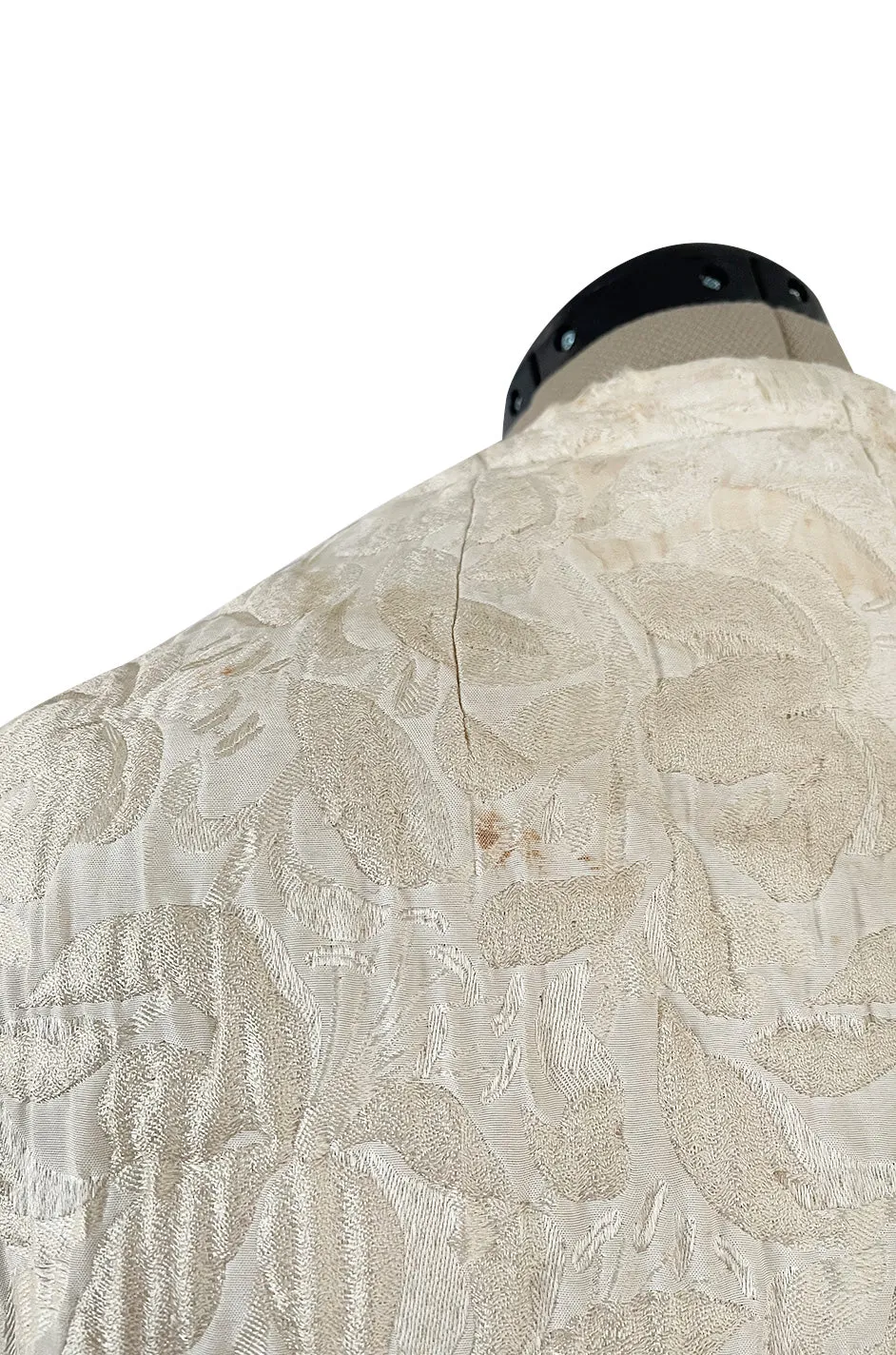 Gorgeous Fall 1965 Nina Ricci Haute Couture Ivory Silk  Brocade Coat w Soft Sheepskin Lining