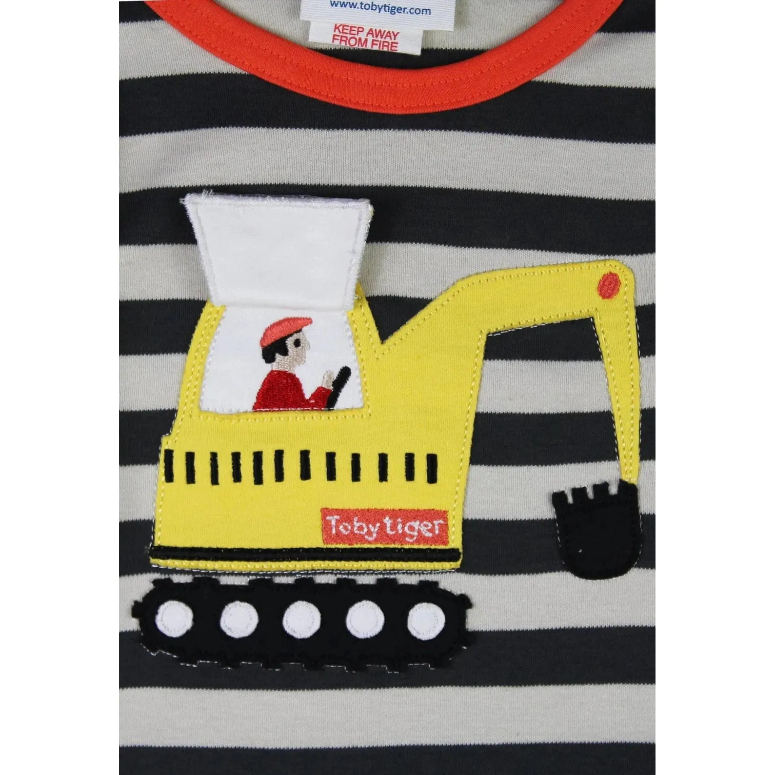 Grey Digger Applique Long Sleeve Shirt