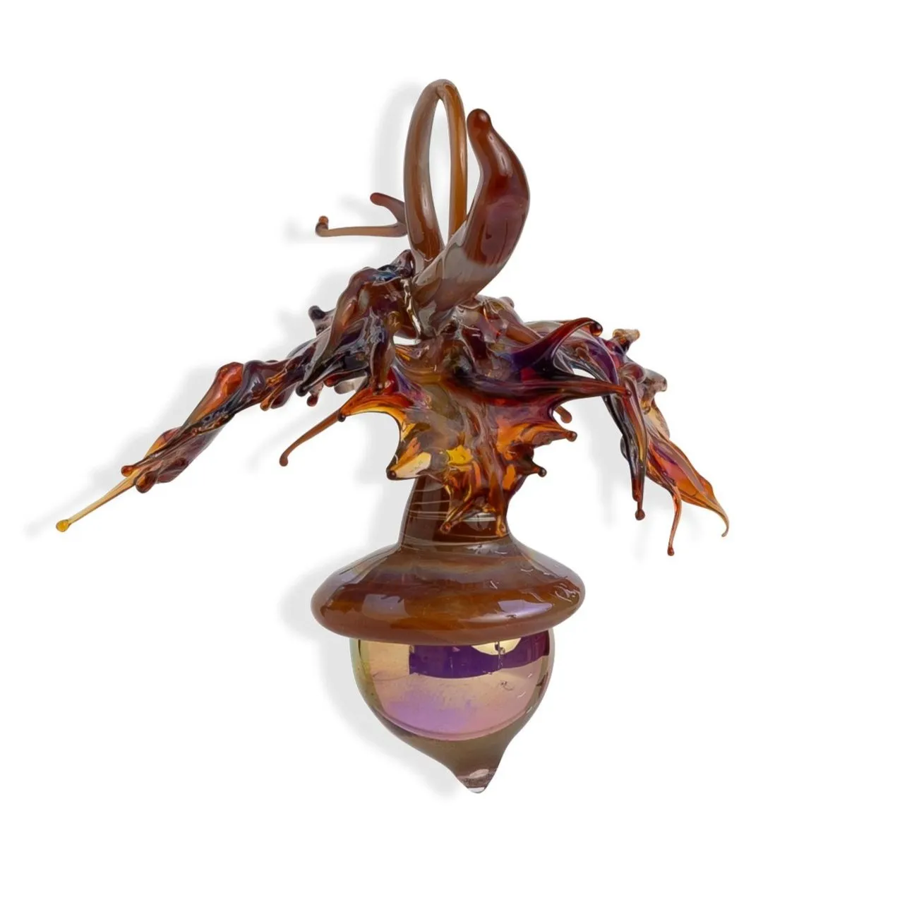 Handmade Glass Acorn Ornament