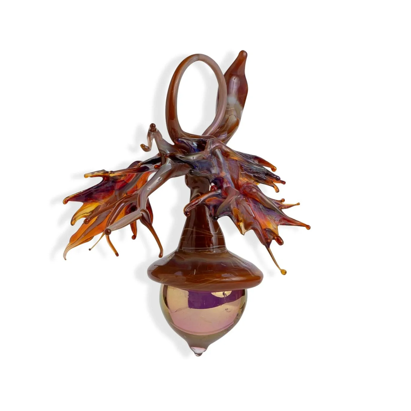 Handmade Glass Acorn Ornament