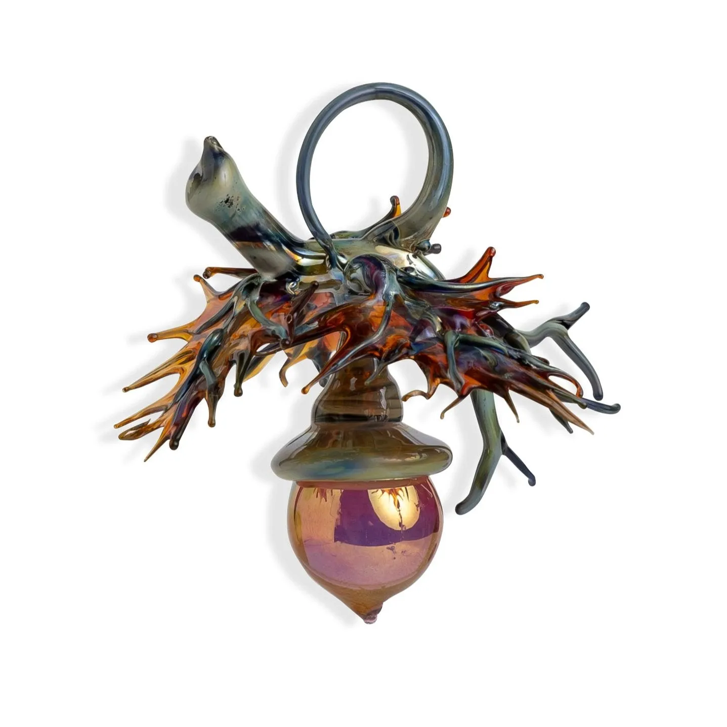 Handmade Glass Acorn Ornament
